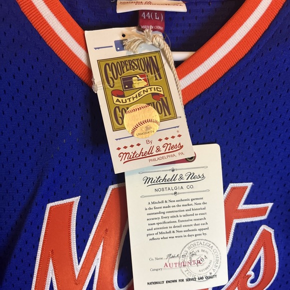 Mitchell & Ness 1986 New York Mets Doc Gooden Baseball Jersey Mens Size L 44 NWT - Picture 2 of 8